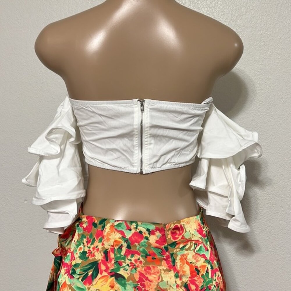 Shein Ruffle Crop Top - Picture 6 of 7